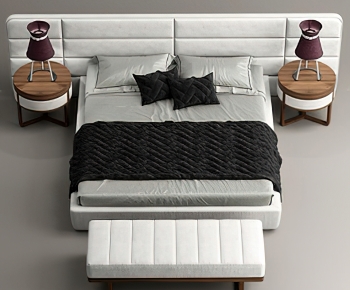 Modern Double Bed-ID:737823018