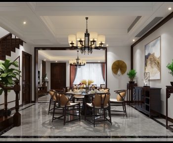 New Chinese Style Dining Room-ID:268058069