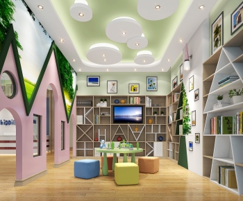 Modern Children's Reading Room-ID:624399297