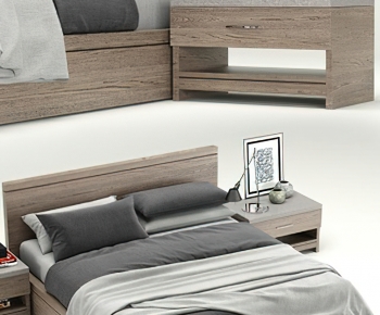 Modern Double Bed-ID:512484077