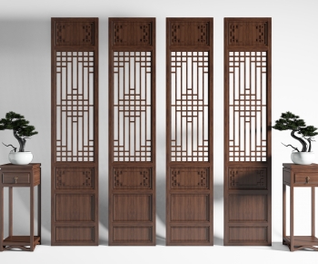 New Chinese Style Wooden Screen Partition-ID:133008007