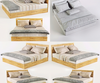 Modern Double Bed-ID:873800993