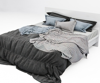 Modern Double Bed-ID:136080985