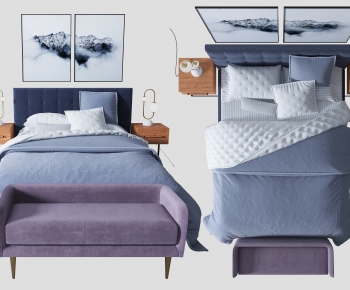 Modern Double Bed-ID:208770046