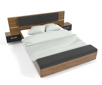 Modern Double Bed-ID:762989049