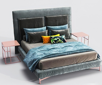 Modern Double Bed-ID:903425933