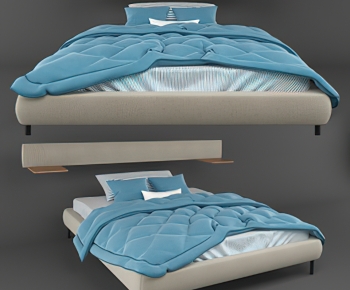 Modern Double Bed-ID:883584988