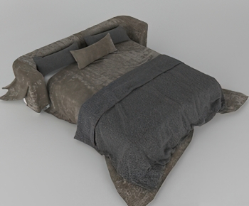 Modern Double Bed-ID:622071985