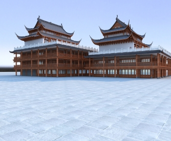 Chinese Style Ancient Architectural Buildings-ID:515859126