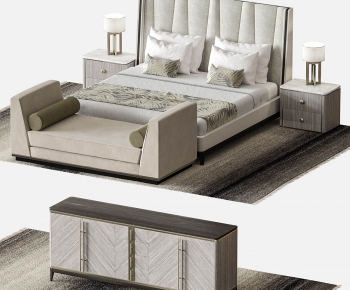 Modern Double Bed-ID:574820027