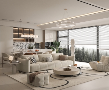 Modern A Living Room-ID:648163089