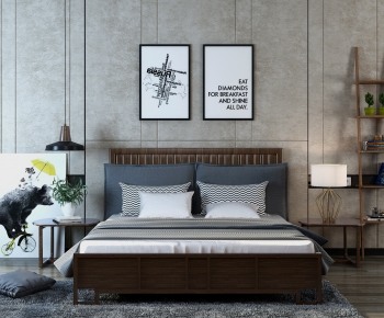 Nordic Style Double Bed-ID:482261906