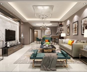 Modern A Living Room-ID:115241055