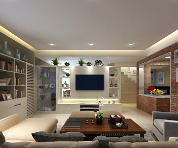 Modern A Living Room-ID:442039012