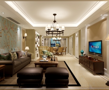 New Chinese Style A Living Room-ID:819204095