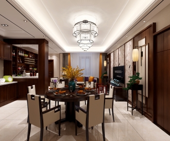 New Chinese Style Dining Room-ID:484002116