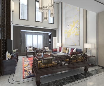 New Chinese Style A Living Room-ID:817765002