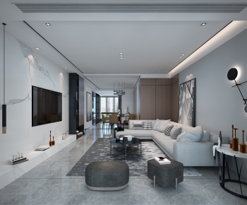 Modern A Living Room-ID:776053913