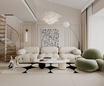 French Style A Living Room-ID:783450622