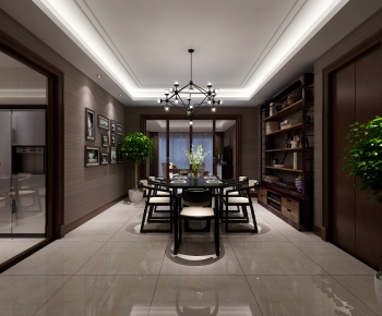 New Chinese Style Dining Room-ID:853641031