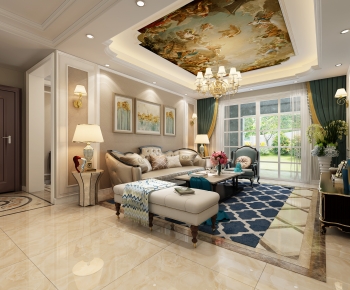 European Style A Living Room-ID:457871095