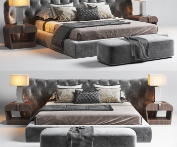 Modern Double Bed-ID:214049822