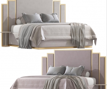 Modern Double Bed-ID:689537058