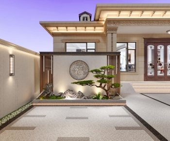 New Chinese Style Courtyard/landscape-ID:130790955