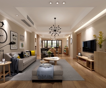 Modern A Living Room-ID:691250096