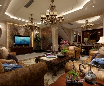 European Style A Living Room-ID:373400937