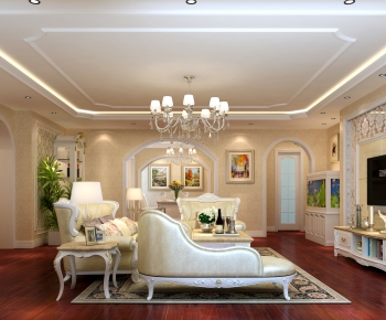 European Style A Living Room-ID:768411279