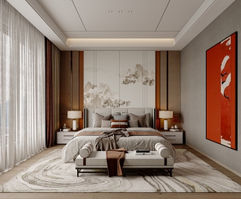 New Chinese Style Bedroom-ID:236603988