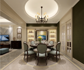 Simple European Style Dining Room-ID:604043966