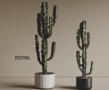 Modern Potted Green Plant-ID:929091939