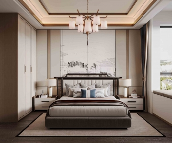 New Chinese Style Bedroom-ID:655781981