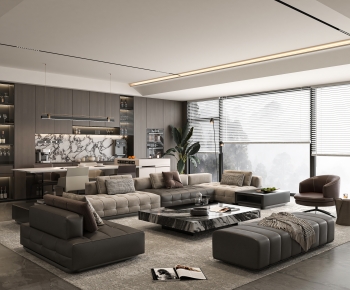 Modern A Living Room-ID:906464109