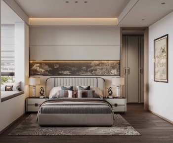 New Chinese Style Bedroom-ID:625938893