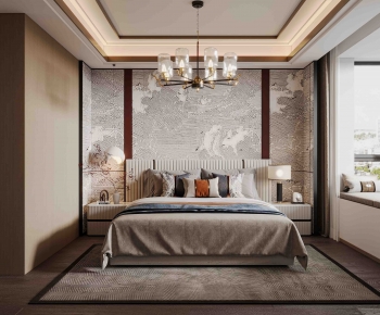 New Chinese Style Bedroom-ID:188076974