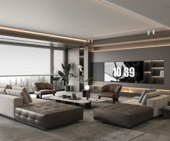 Modern A Living Room-ID:392575036