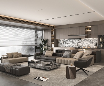 Modern A Living Room-ID:224704988