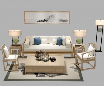 New Chinese Style Sofa Combination-ID:891345988