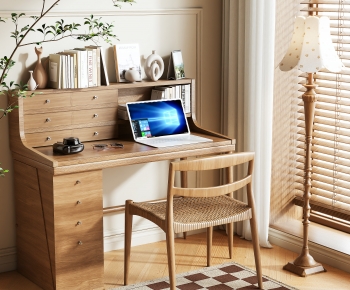 Modern Computer Desk And Chair-ID:361954937