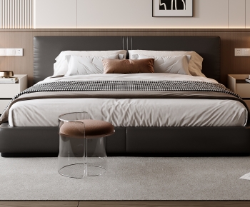 Modern Double Bed-ID:887835987