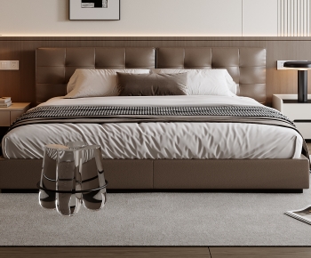 Modern Double Bed-ID:723083028