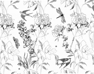 ModernAnimal And Plant Pattern Wallpaper