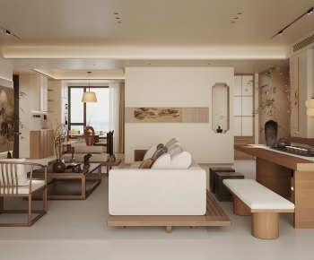 New Chinese Style A Living Room-ID:916877034