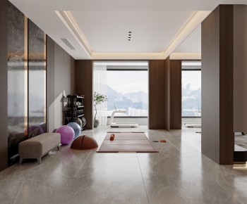 Modern Home Fitness Room-ID:412874946