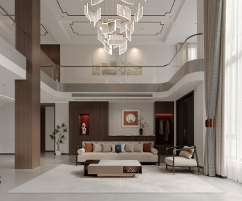 New Chinese Style A Living Room-ID:144290944