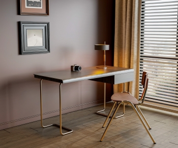 Modern Computer Desk And Chair-ID:390922075