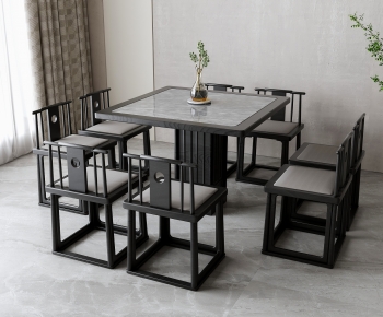 New Chinese Style Dining Table And Chairs-ID:849033121